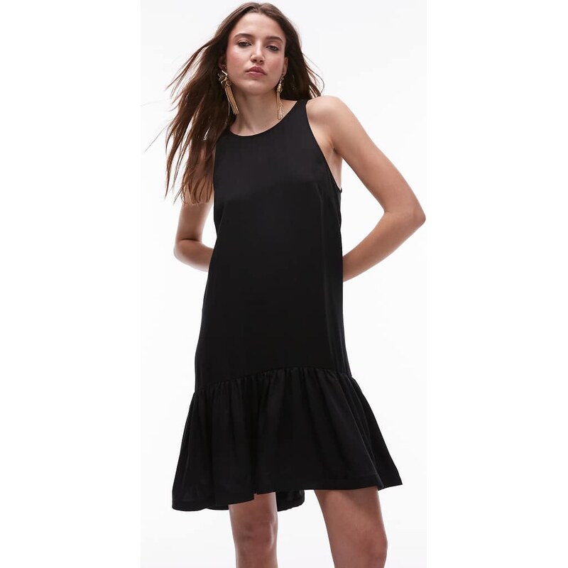 & Other Stories sleeveless mini dress with drop waist in black 106008778