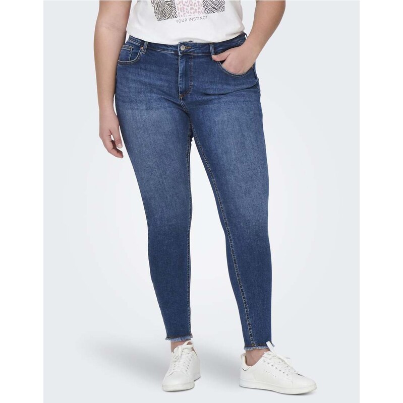 ONLY Curve Skinny fit jeans in medium blue denim