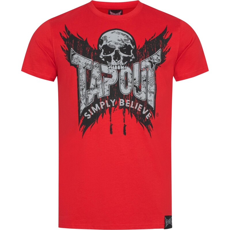 Tapout Tričko Creston šedá / červená / černá