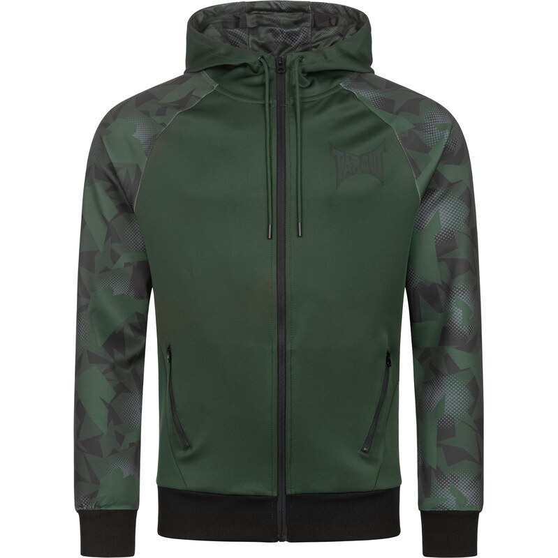 Tapout Sportovní mikina antracitová / světle šedá / jedle /