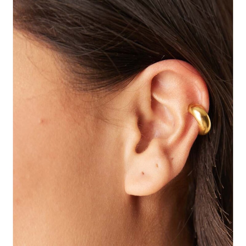Lost Souls chunky ear cuff in 18ct gold plated stainless steel 106051146
