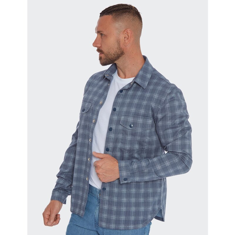 W. Wegener Best-Buddy 5916 modrý panské overshirt