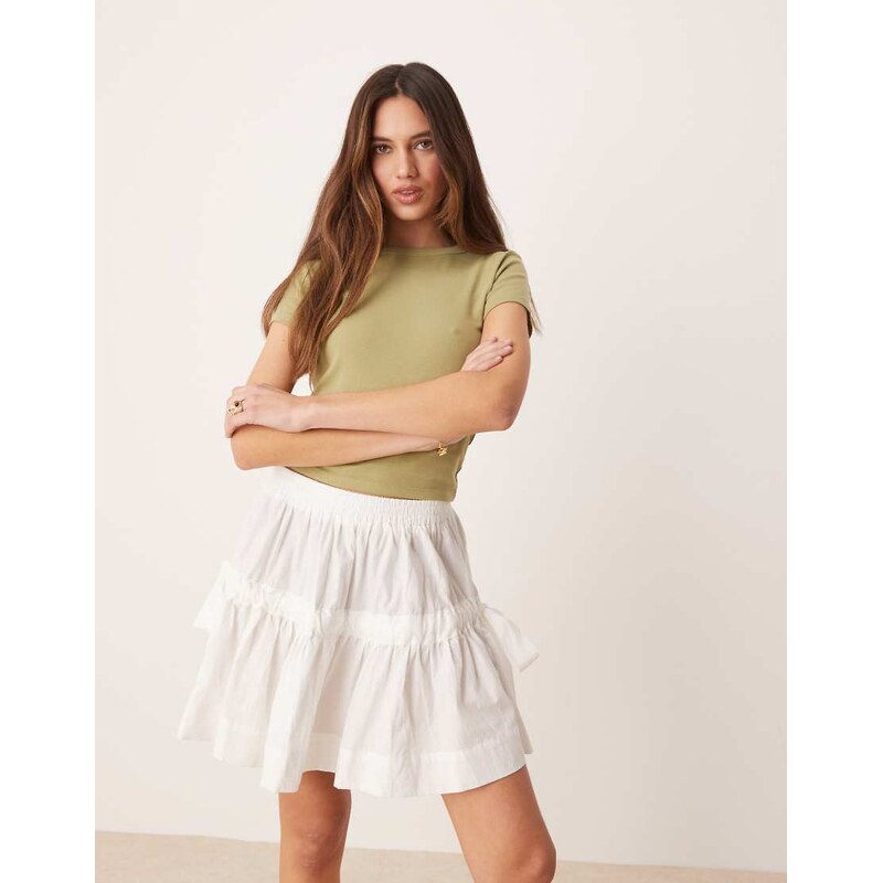 VRG GRL pleated mini skirt in white 106022508
