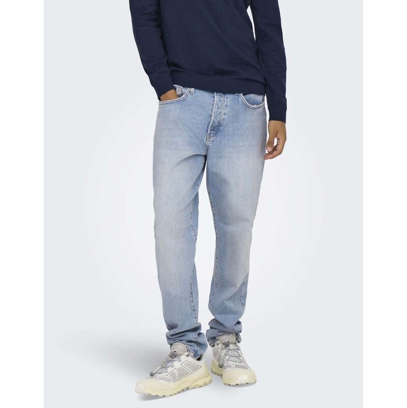 ONLY & SONS Relaxed fit jeans in light blue