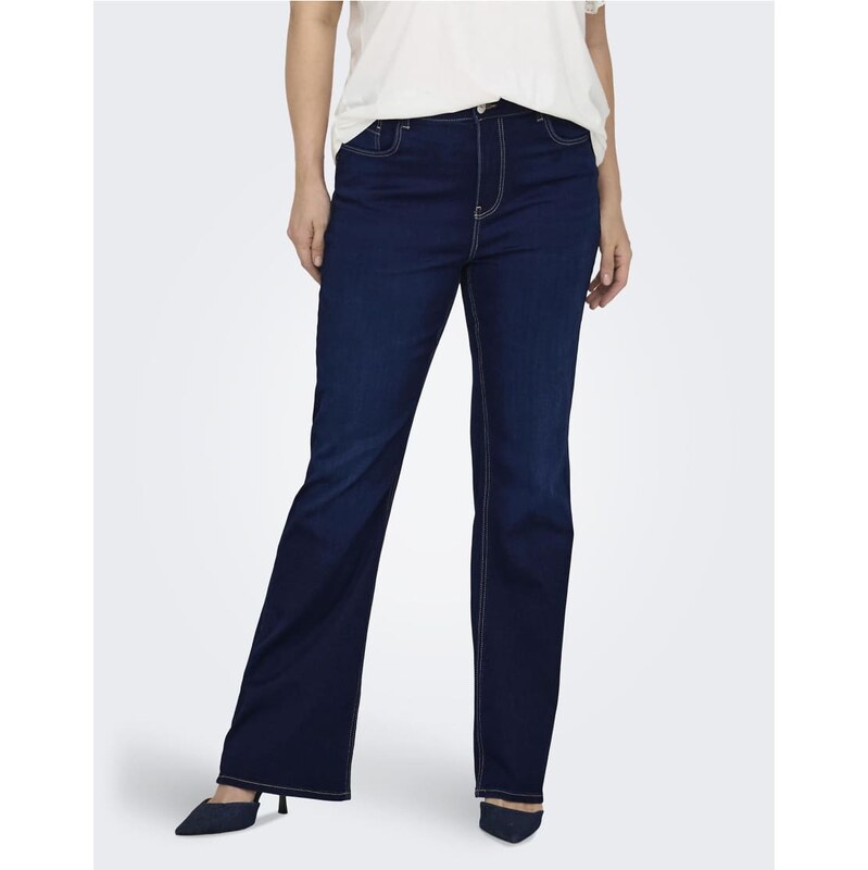 ONLY Curve Flared fit jeans in dark blue denim 115498696