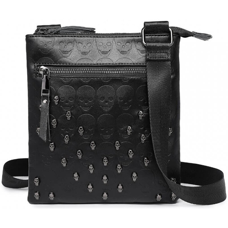 MISS LULU Crossbody kabelka SCULP - černá