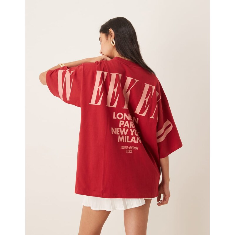 ASOS Weekend Collective Weekend Collective Icon oversized t-shirt with 106025413