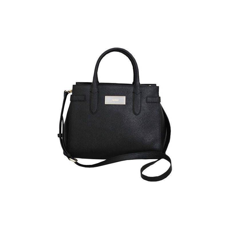 DKNY Elegantní kožená kabelka Luxury Leather Medium Tote Black 743510304