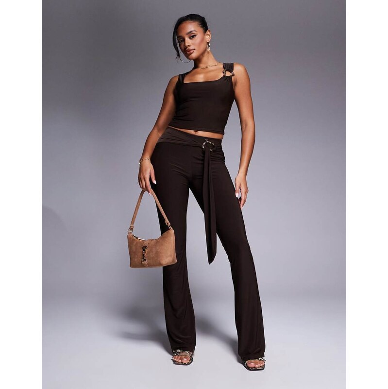 Kaiia exclusive double layered slinky gold hardware belt detail 106304599
