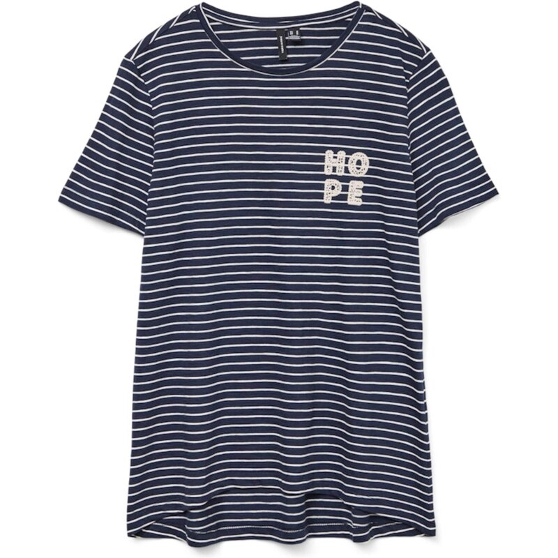 VERO MODA Tričko VMSIMONE námořnická modř / bílá