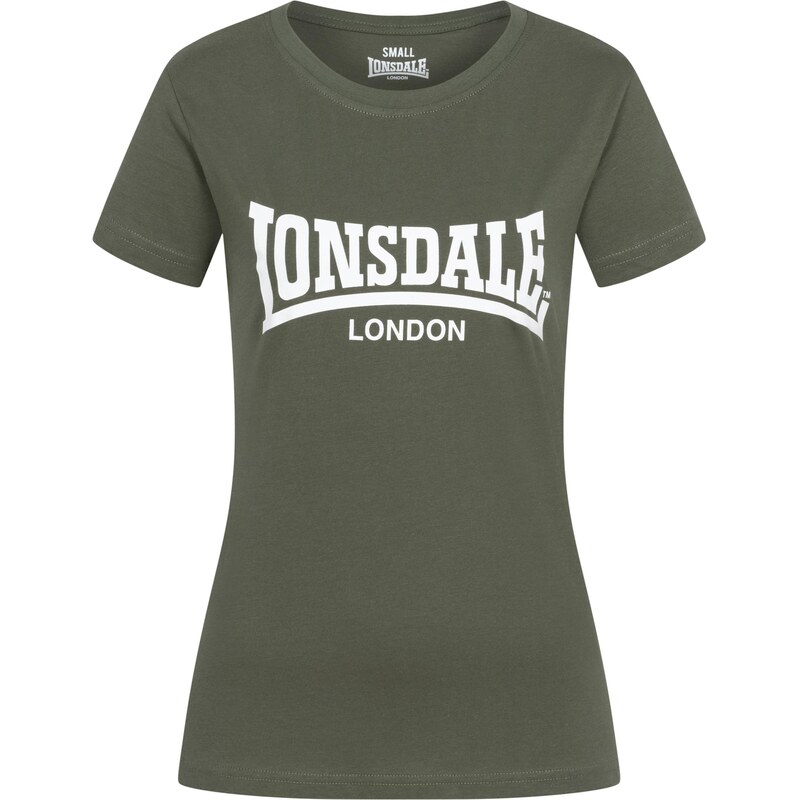 LONSDALE Tričko Cartmel olivová / bílá 111200750