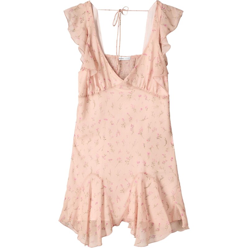 Bershka Letní šaty olivová / pink / starorůžová