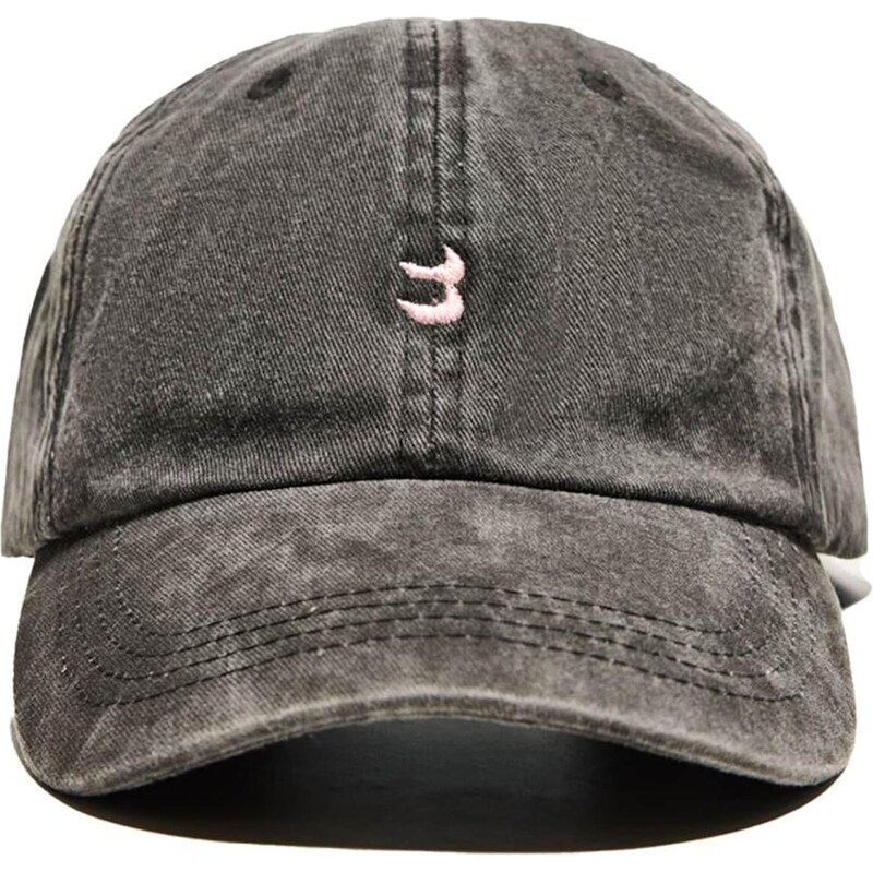 Bershka Kšiltovka pastelově růžová / černá