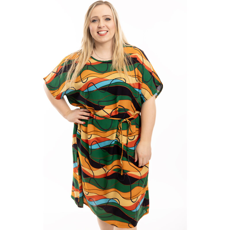 Benter Letní šaty PINKY [16258] Barva: Oranžovozelená, Velikost: 3XL 106237442