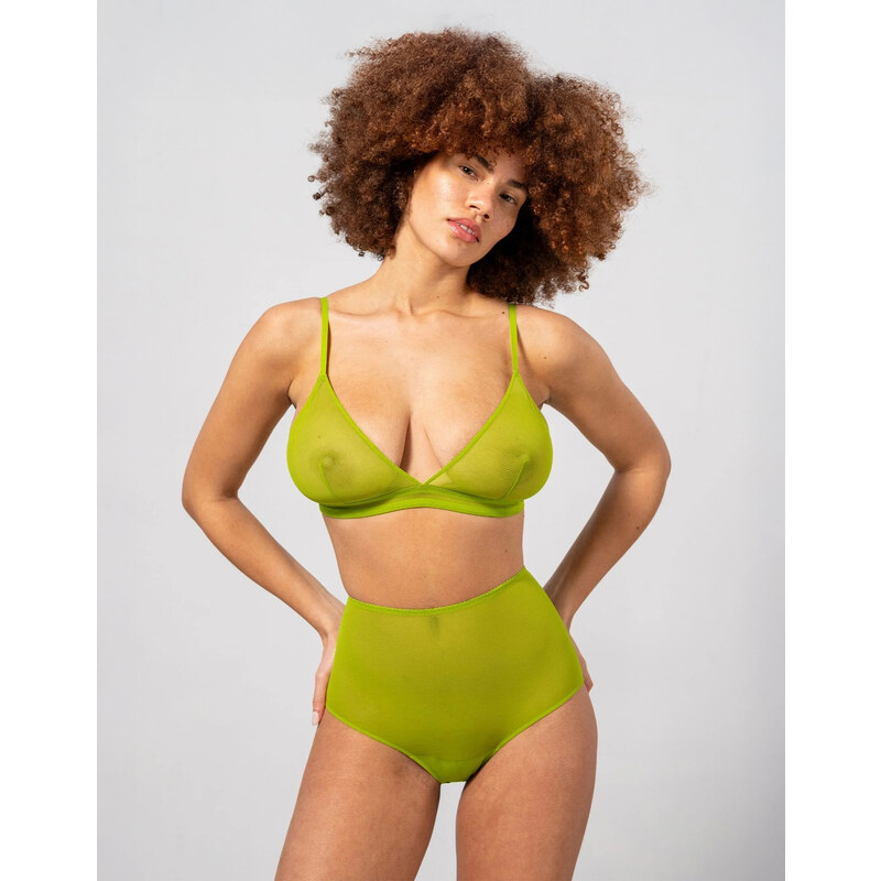 Understatement Kalhotky Mesh Highwaist Matcha S