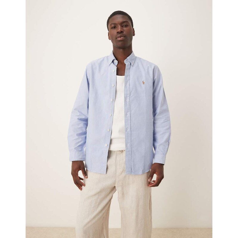 Polo Ralph Lauren custom fit oxford shirt in light blue