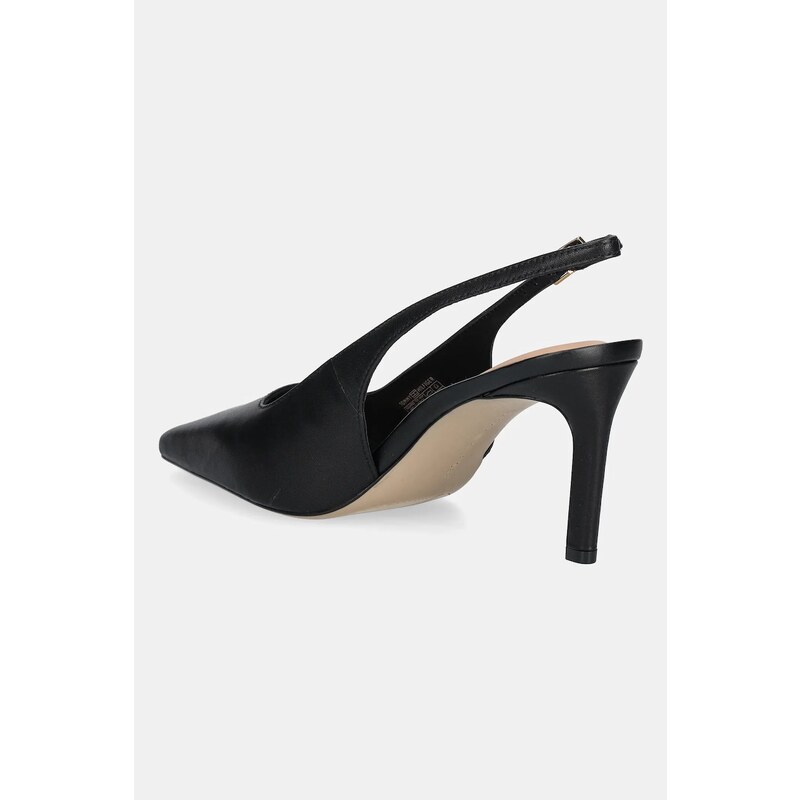 Kožené lodičky Tommy Hilfiger SQUARED TOE HIGH HEEL SLINGBACK