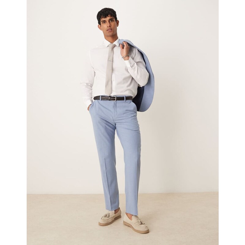 Selected Liam regular fit trouser in light blue
