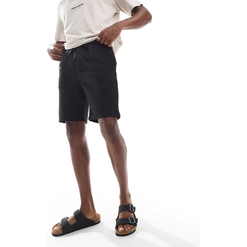 Brave Soul jersey shorts in black