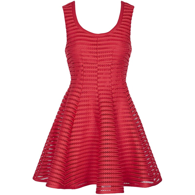 Topshop Airtex Fitted Skater Dress