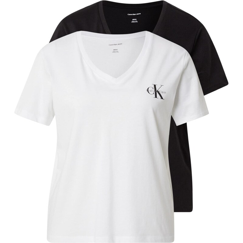 Calvin Klein Jeans Tričko černá / offwhite