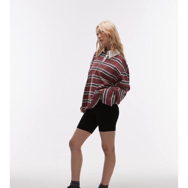 Topshop Petite basic legging short in black 106554046