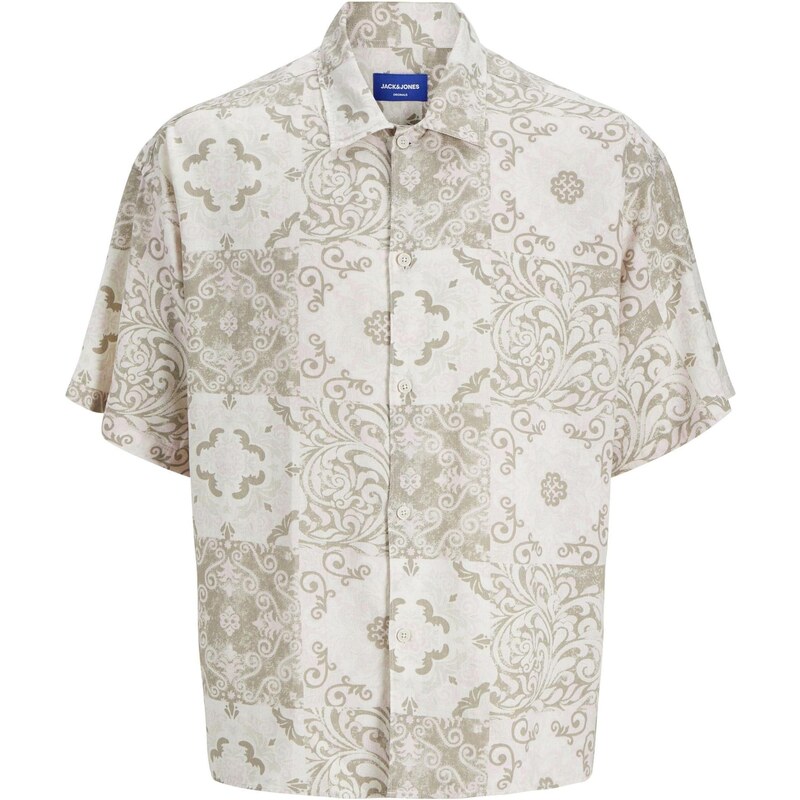 JACK & JONES Košile JORHYDRA béžová / krémová / růže