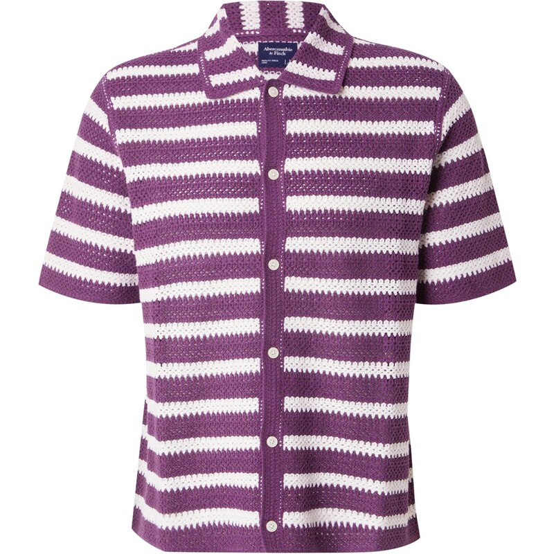 Abercrombie & Fitch Kardigan fuchsiová / bílá