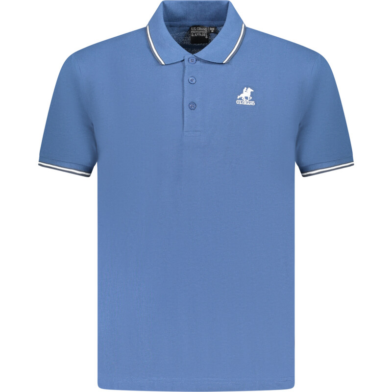 U.S. GRAND Pánské modré polokošile US Grand Polo