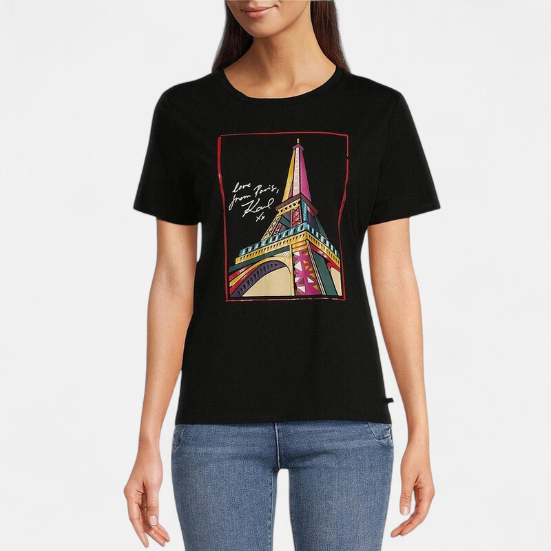 Dámské černé triko Karl Lagerfeld Paris 56222
