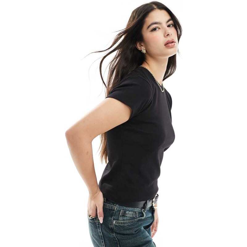 Cotton On 90s baby tee in black 106093821