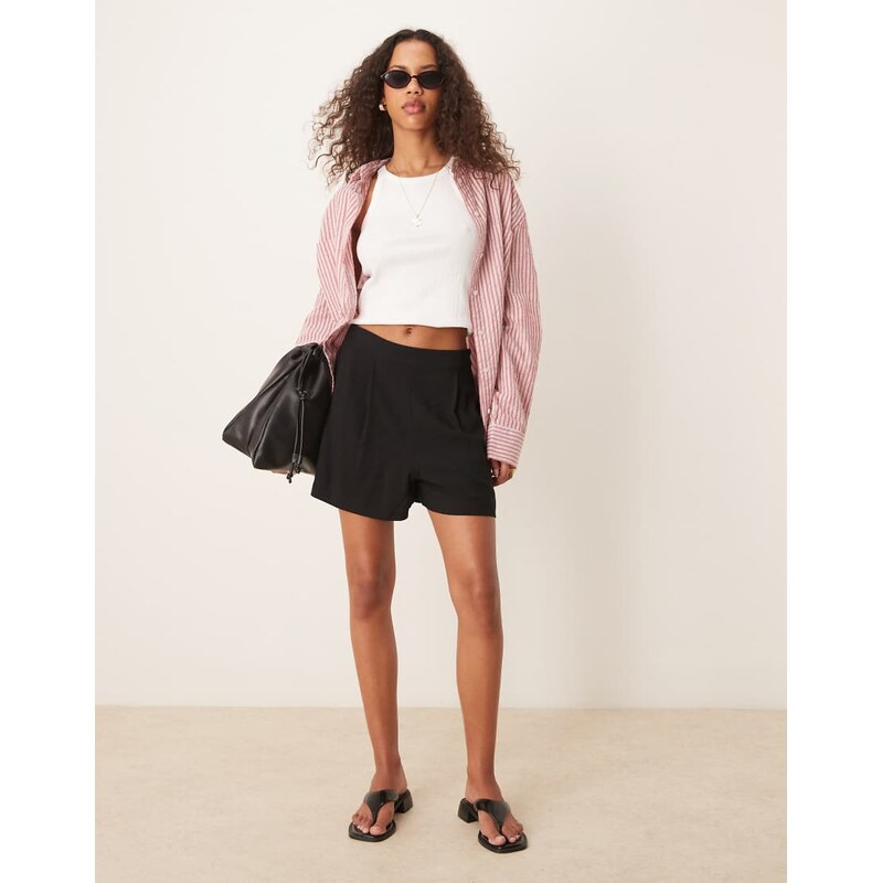ASOS DESIGN pull on shorts in black