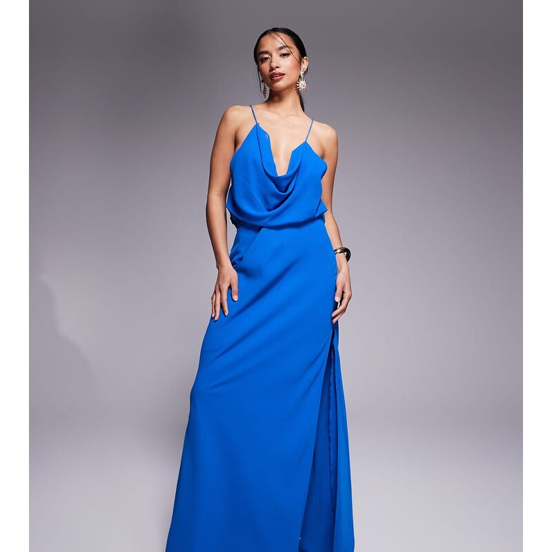 ASOS Petite ASOS DESIGN Petite cowl front racer back strappy maxi 113261126
