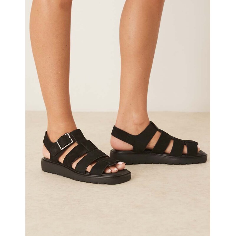 Calvin Klein gladiator style sandals in black 106101922