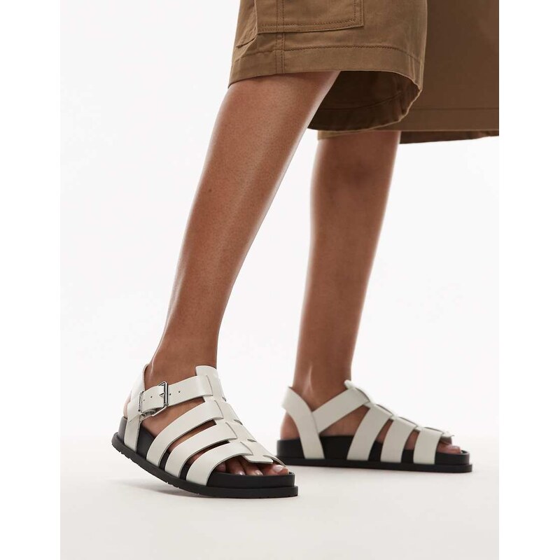 Tommy Jeans buckle sandal in white 106101927