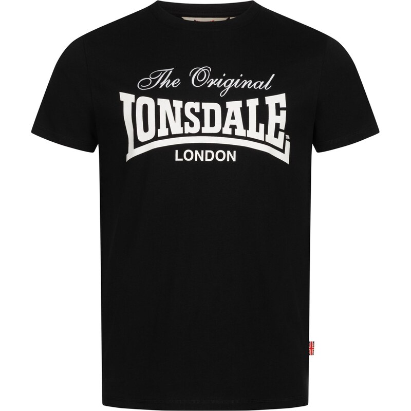 LONSDALE Tričko COLSBROOKE černá / bílá