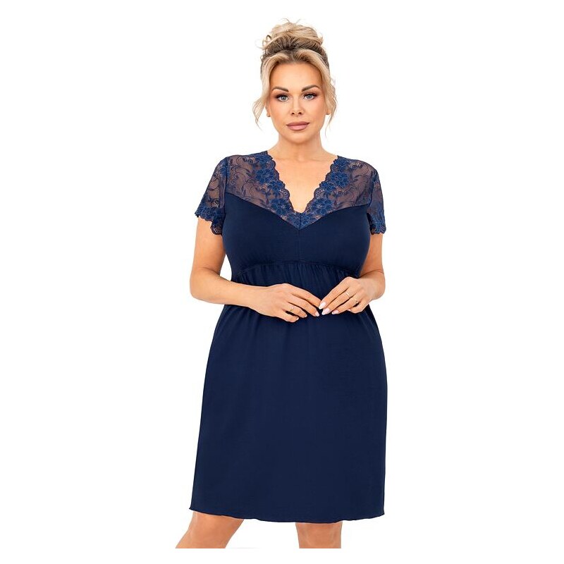 Donna Noční košilka Livia plus size tmavě modrá