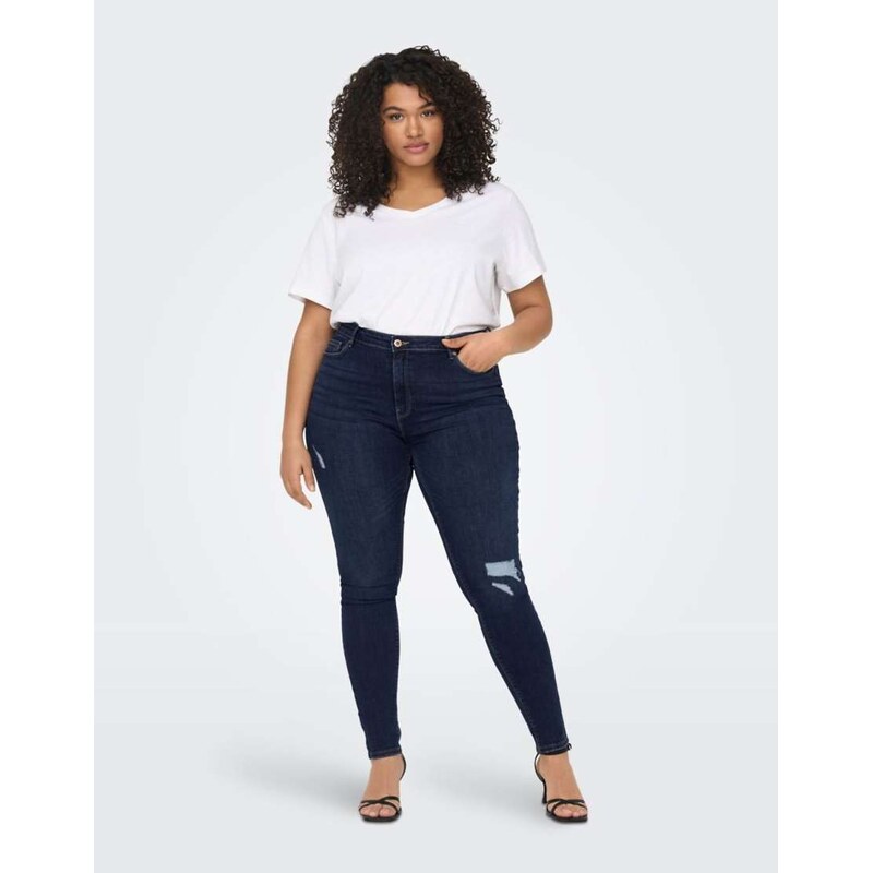 ONLY Curve Skinny fit jeans in dark blue denim 115498674