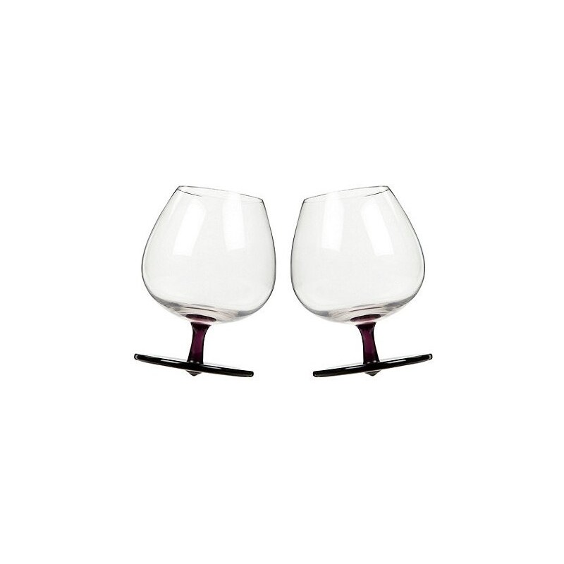 Houpací sklenice SAGAFORM Rocking Brandy Glass, 2ks, fialové Sagaform NA-1090974