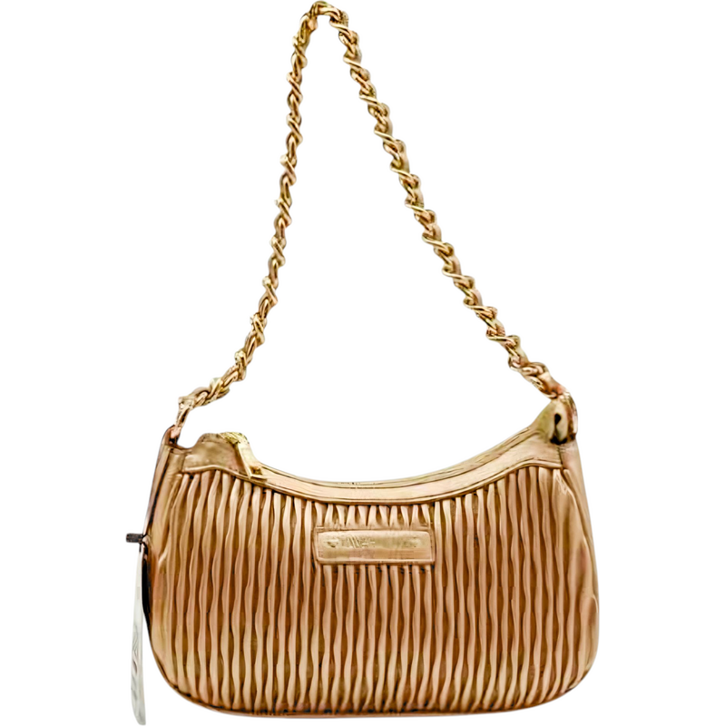 Zlatá plisovaná kabelka Gai Mattiolo Beige 106117842
