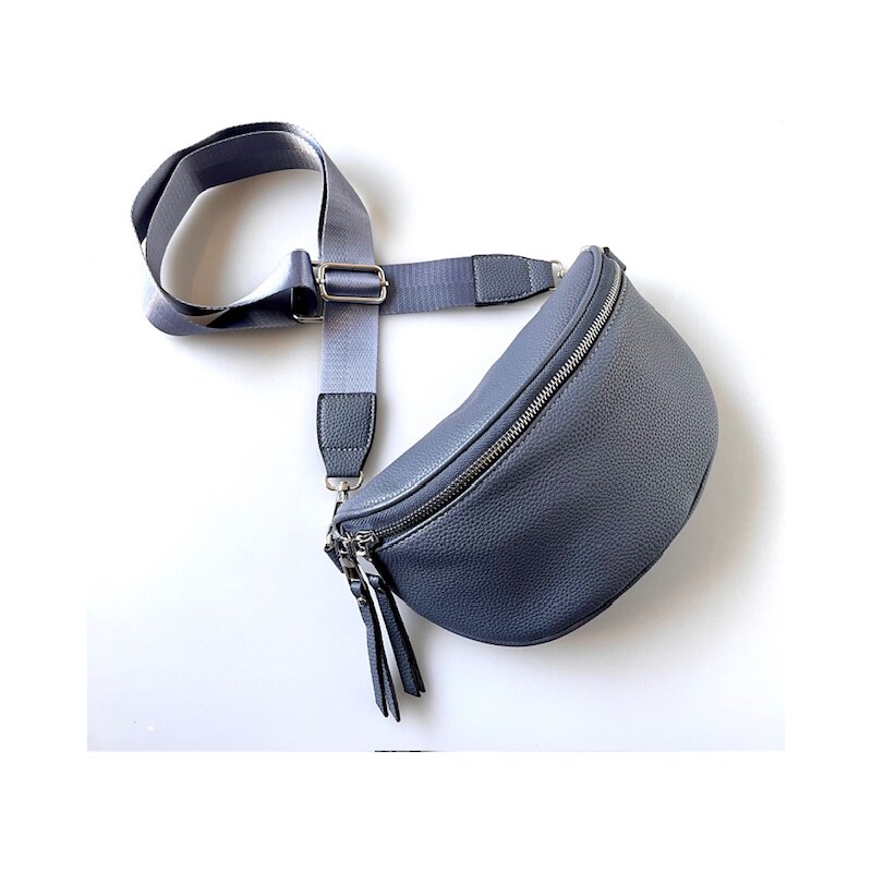 Piazza Italia Dámská crossbody ledvinka - šedomodrá 106118579