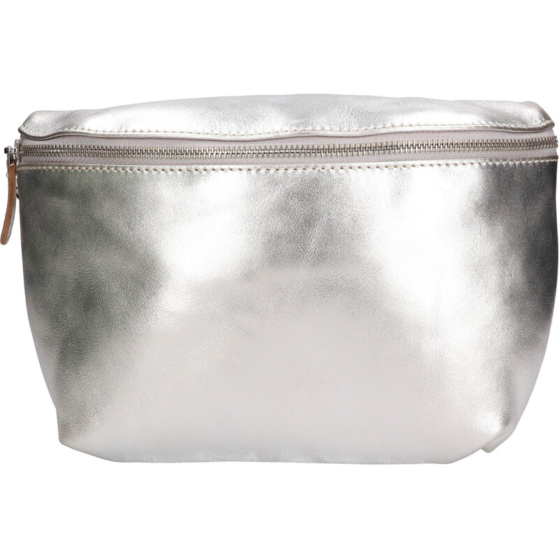 Dámská kožená ledvinka LAGEN Misty stříbrná