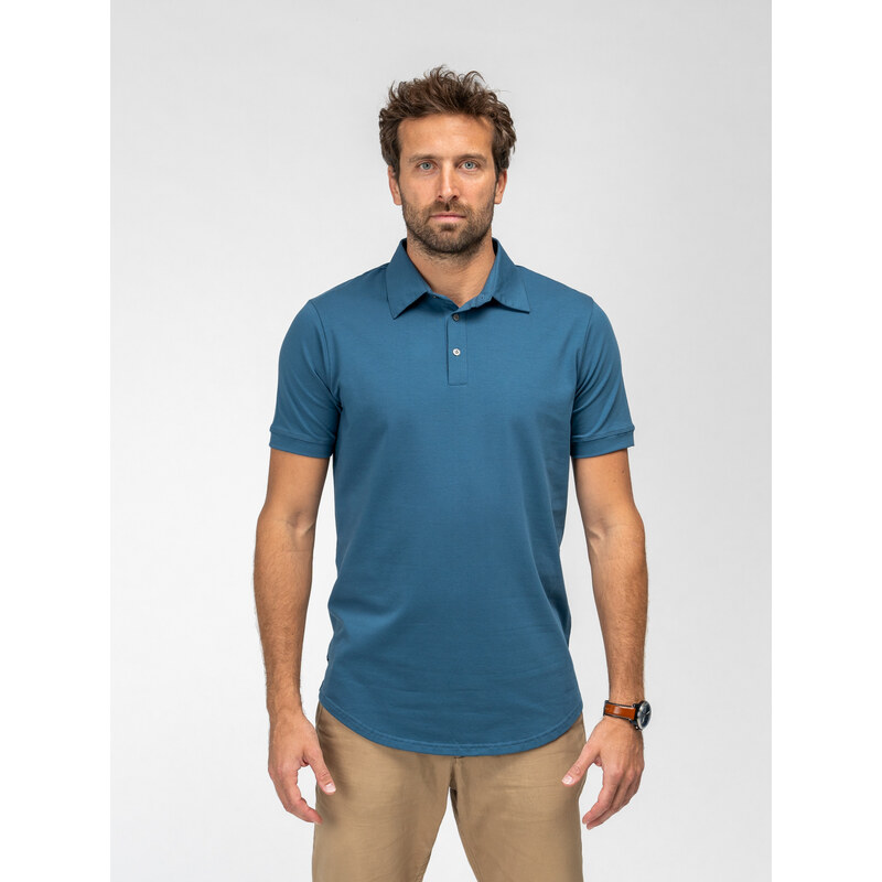 TallGuys Pánská prodloužená polokošile | Denim blue