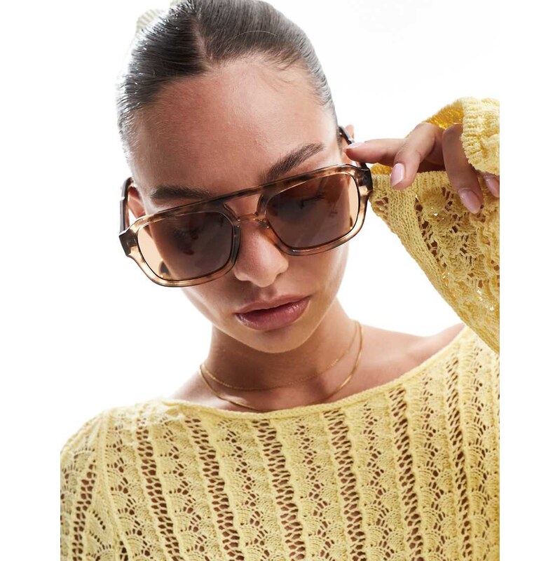 A.Kjaerbede Kaya aviator sunglasses in light tortoise-Brown 106121794