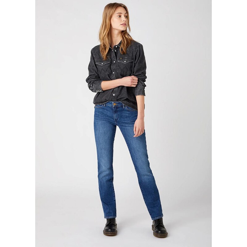 Dámské džíny WRANGLER W28TJX386 STRAIGHT SOFT BLUE 106123287