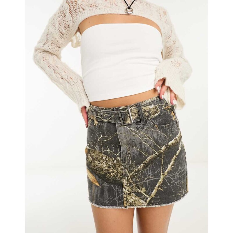 Guess Originals realtree belt skirt in black 106124256
