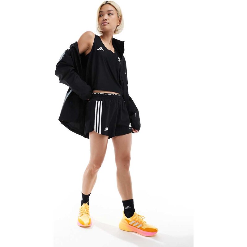 adidas performance adidas Running Own The Run shorts in black 106130818