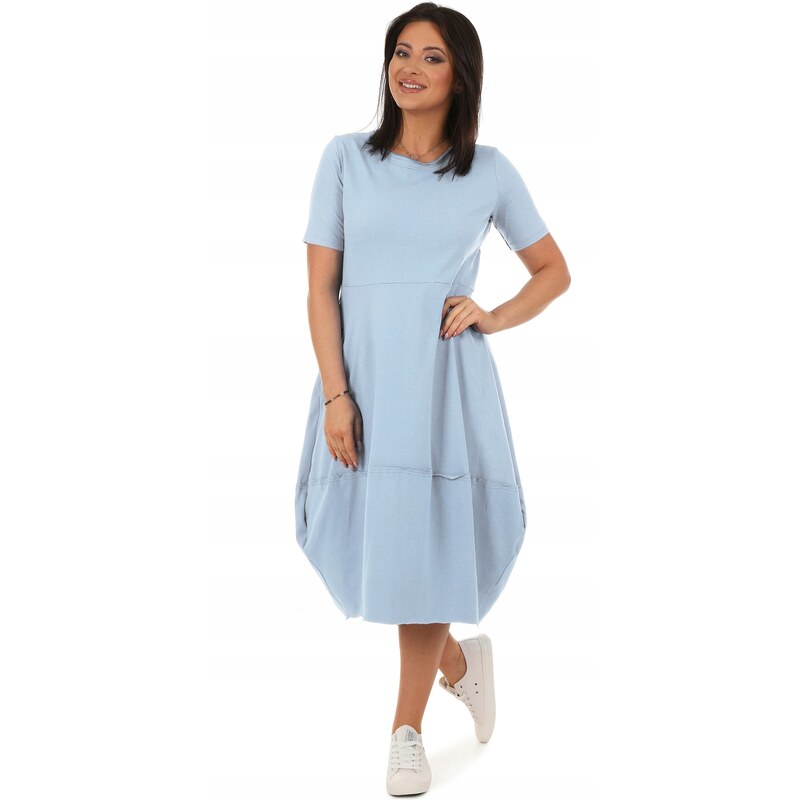 Fashionweek Pohodlné teplákové letní šaty OVERSIZE MF627