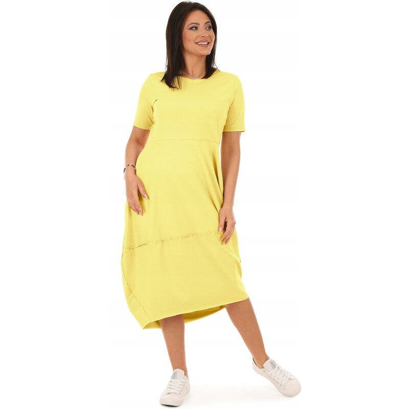Fashionweek Pohodlné teplákové letní šaty OVERSIZE MF627