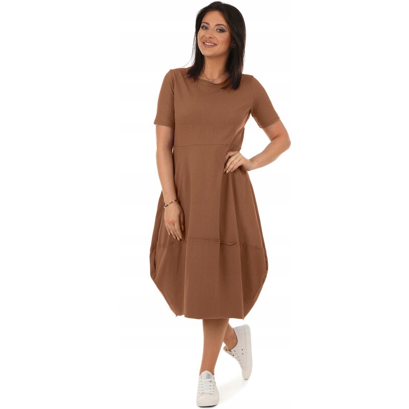 Fashionweek Pohodlné teplákové letní šaty OVERSIZE MF627